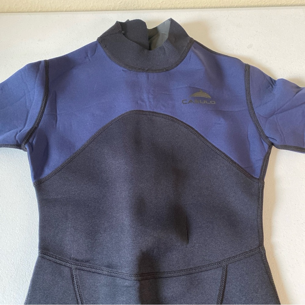NWT Casulo Kids Full Body Wetsuits Size 8 Surf-Diving-Swimming Black Blue (F9)